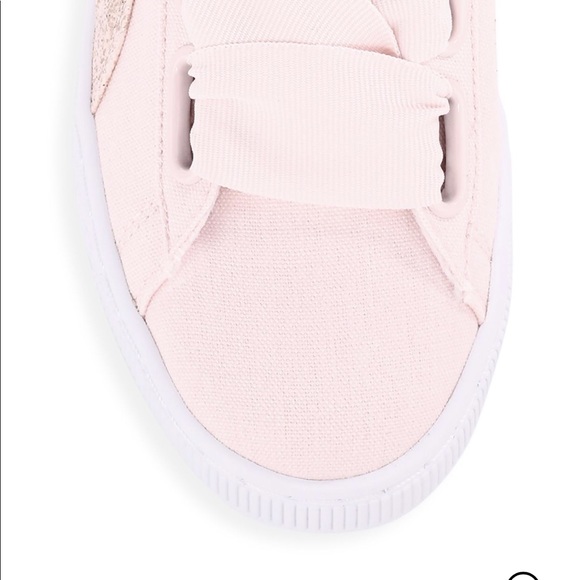 puma basket heart canvas